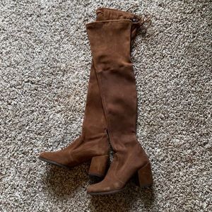 Stuart Weitzman brown suede over the knee boots
